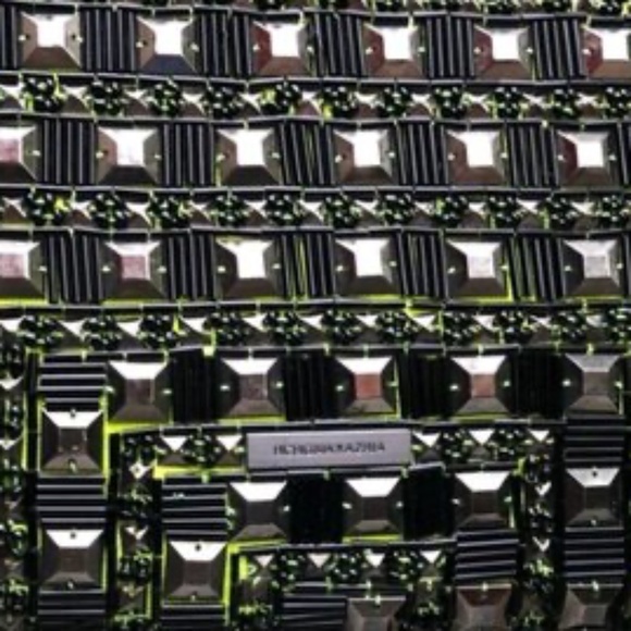 BCBG Max Azria Leila canvas zip pouch handbag in blue - Picture 2 of 5